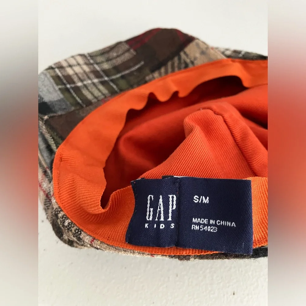 GAP Kids Multicolor plaid warm flat beret hat